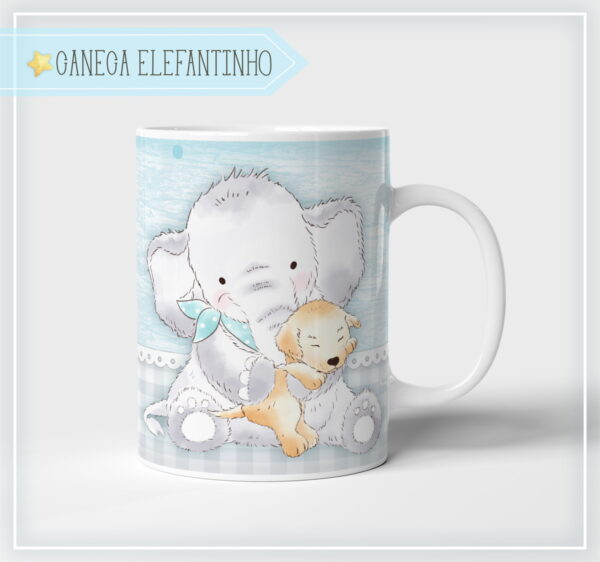 arte caneca elefantinho menino arquivo digital papel e scrapbook