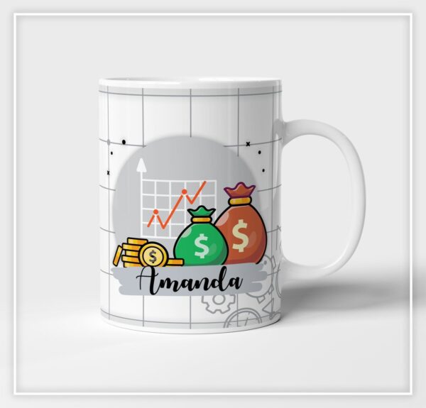 arte caneca financeiro arquivo digital papelaria