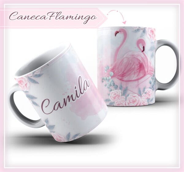 arte caneca flamingo arquivo digital caneca flamingo