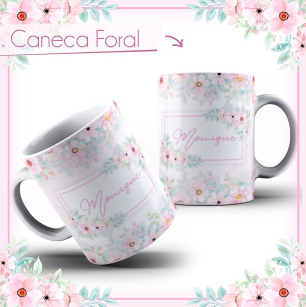arte caneca floral 1 arquivo digital design
