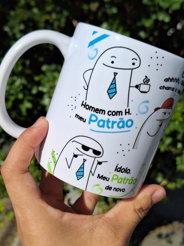 arte caneca flork patrao png arquivo digital