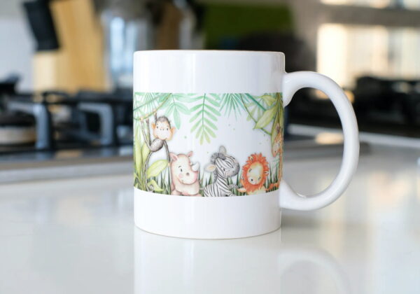 arte caneca infantil safari arquivo digital safari