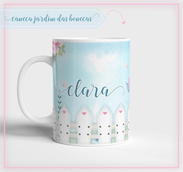 Arte Caneca Jardim Bonecas - Arquivo Digital - Imagem 2