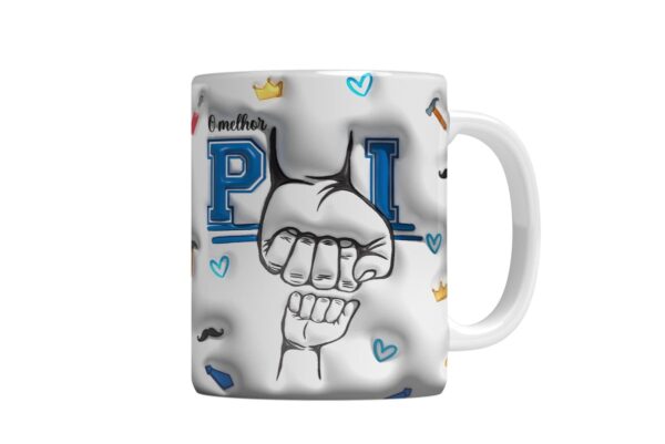arte caneca melhor pai png arquivo digital