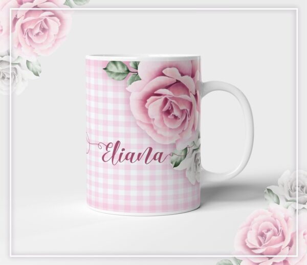 arte caneca neutro rosa menina arquivo digital design