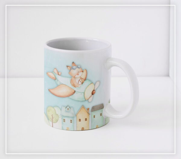 arte caneca raposo aviador arquivo digital digital