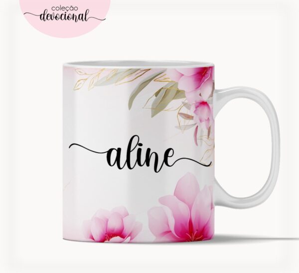 arte caneca rosas arquivo digital papelaria personalizada