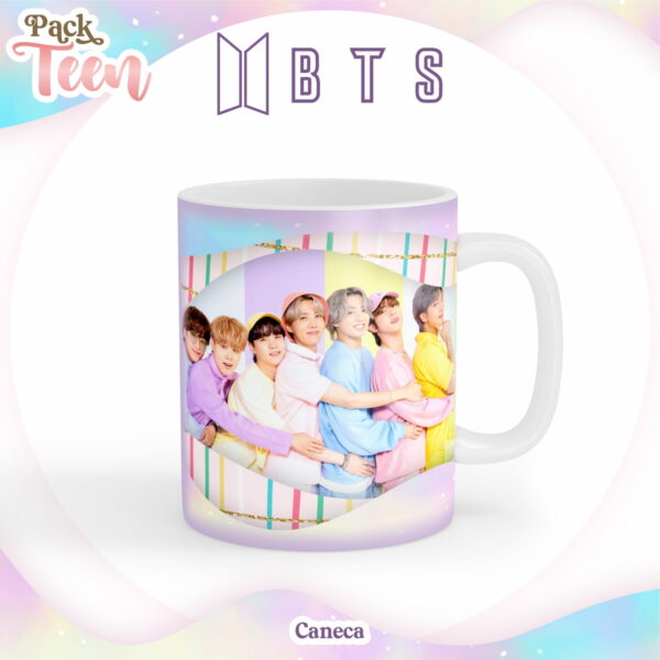 arte caneca teen bts arquivo digital papelaria personalizada
