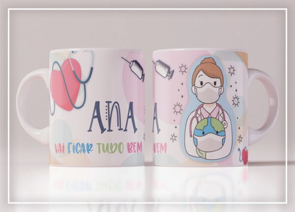 arte caneca vai ficar tudo bem arquivo digital papelaria personalizada