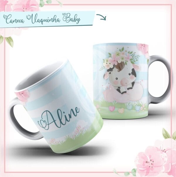 arte caneca vaquinha arquivo digital sublimacao canecas
