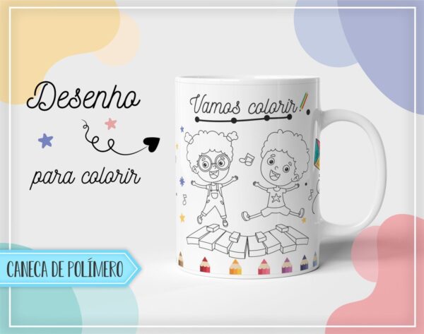 Arte Canecas Polímero Para Colorir - Arquivo Digital - Imagem 2