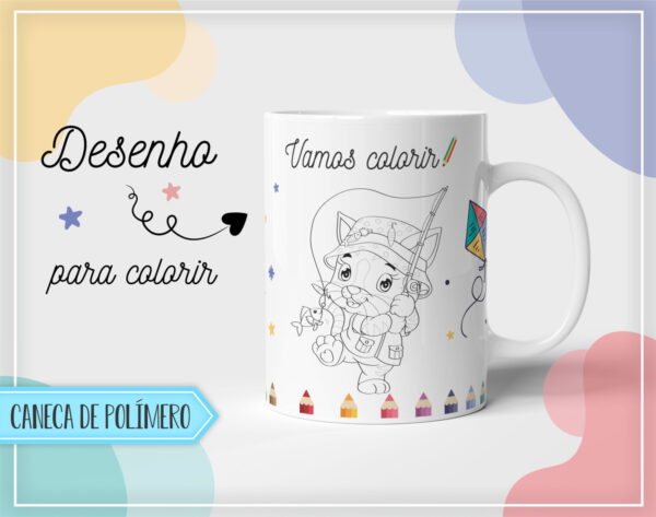 Arte Canecas Polímero Para Colorir - Arquivo Digital - Imagem 4