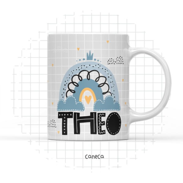 arte digital arco iris menino para caneca arquivo digital personalizacao
