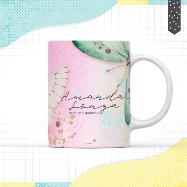 arte digital borboleta rosa para caneca arquivo digital caneca