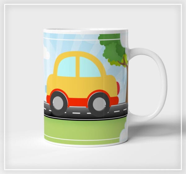 arte digital caneca carrinhos arquivo digital design