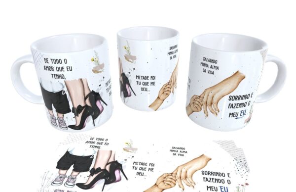 arte digital caneca de todo amor mae png e corel papelaria personalizada
