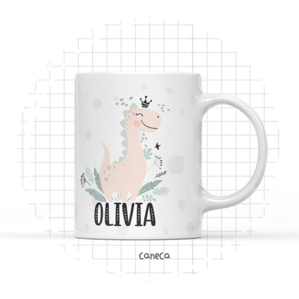 arte digital caneca dino menina arquivo digital sublimacao