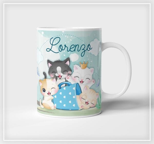 arte digital caneca gatinhos arquivo digital sublimacao