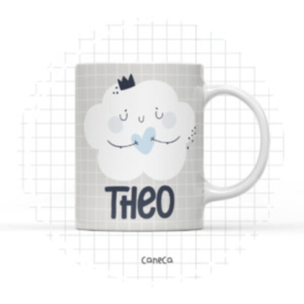 arte digital caneca nuvem menino arquivo digital sublimacao