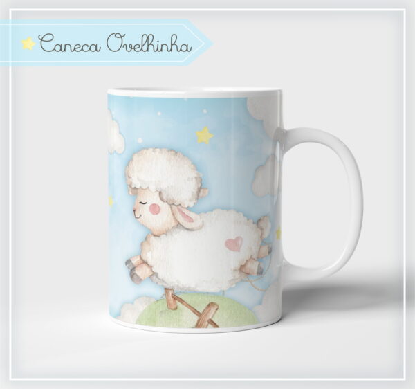 arte digital caneca ovelhinha menino arquivo digital papel e scrapbook