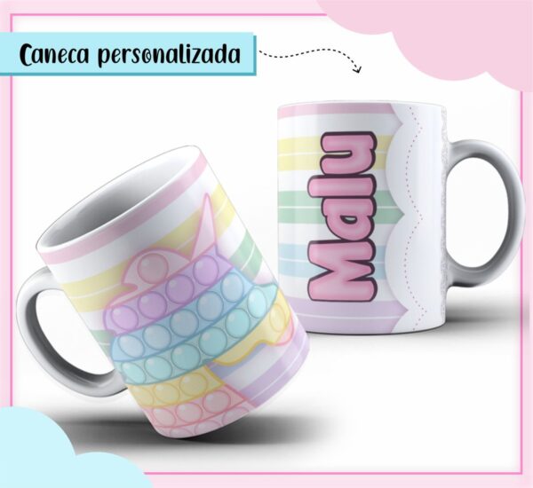 arte digital caneca pop it menina arquivo digital sublimacao 2