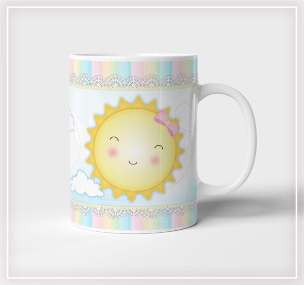 arte digital caneca raio de sol arquivo digital sublimacao canecas