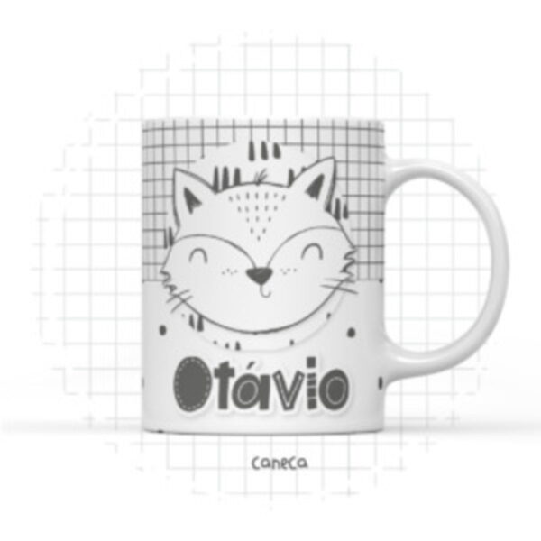 arte digital caneca raposo escandinavo arquivo digital personalizacao