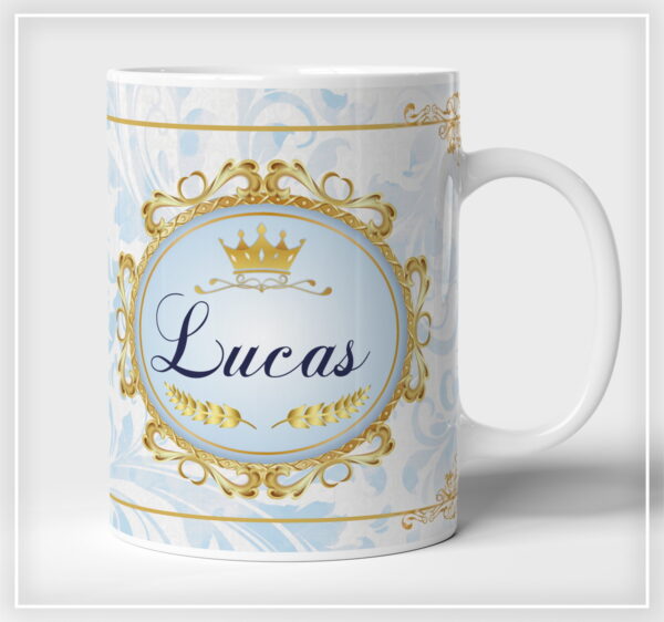Arte Digital Caneca Realeza Menino - Arquivo Digital - Imagem 2