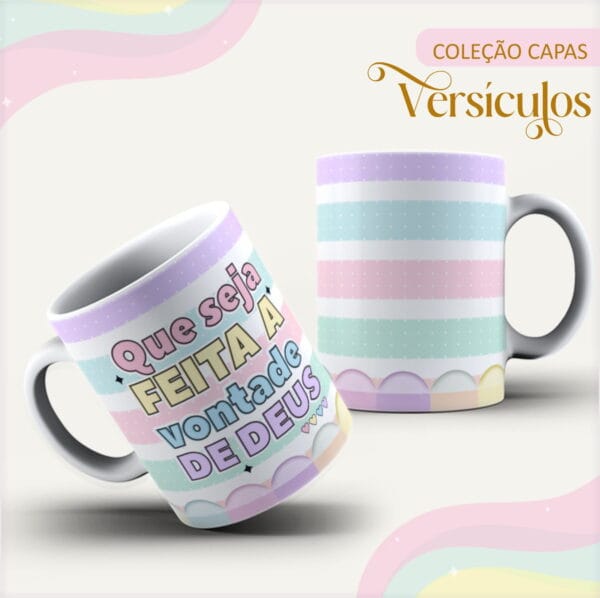 Arte Digital Canecas Versículos - Arquivo Digital