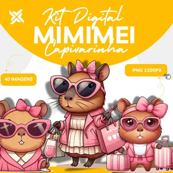 Arte Digital Capivara Png Para Decoracao E Festa 4