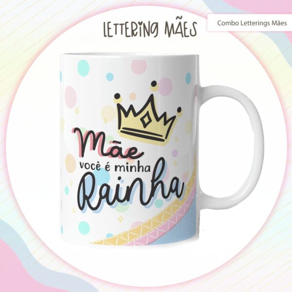 arte digital lettering caneca mae modelo 5 arq digital papel e scrapbook