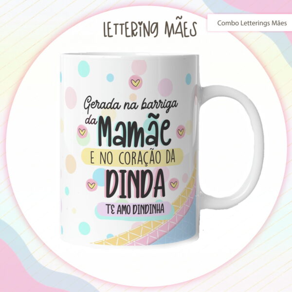 arte digital lettering caneca mae modelo 6 arq digital papelaria personalizada