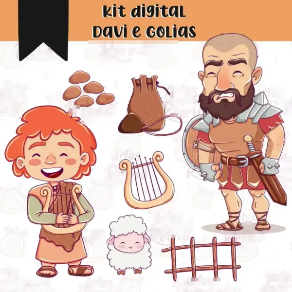 Arte Em Png Davi E Golias Kit Para Papelaria Criativa 2