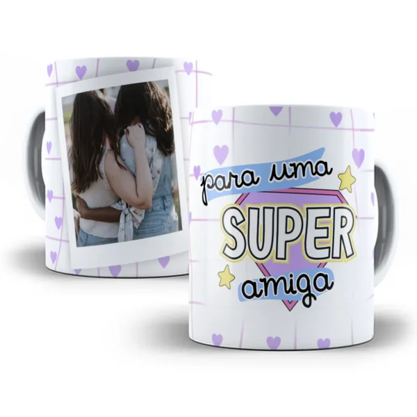 Arte Exclusiva Para Caneca Super Amiga Digital