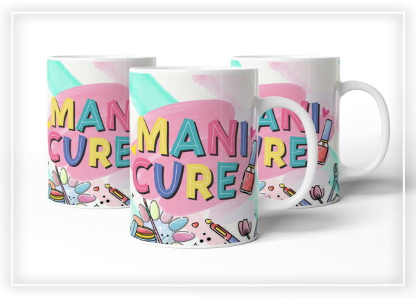 arte para caneca manicure arquivo digital scrapbook