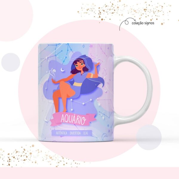 arte para sublimacao caneca signo aquario arquivo digital papel e cia 1