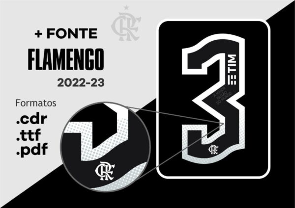 Arte Template Camisa Flamengo Titular 2022-23 Vetor