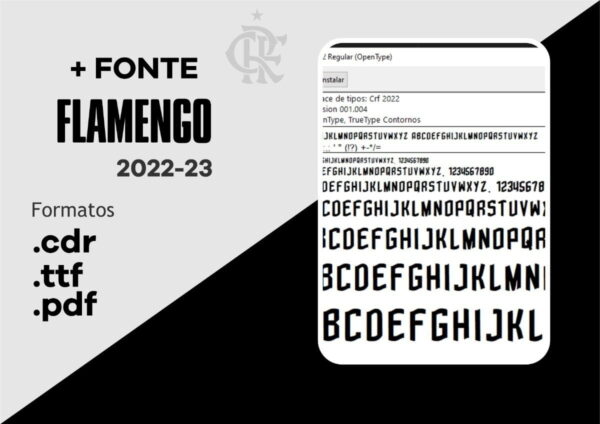 Arte Template Camisa Flamengo Titular 2022-23 Vetor