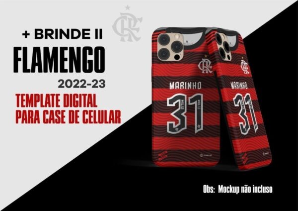 Arte Template Camisa Flamengo Titular 2022-23 Vetor