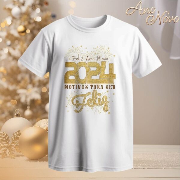 Artes Camisetas Ano Novo 2024 - Arquivo Digital - Imagem 2