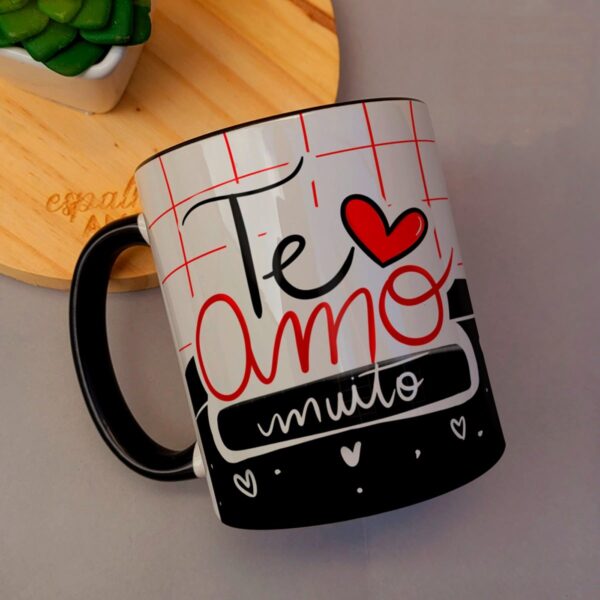 Artes Caneca Dia Namorados Frases Românticas + Ilustrações