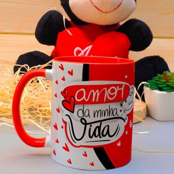 Artes Caneca Dia Namorados Frases Românticas + Ilustrações