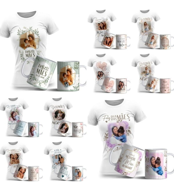 Artes Caneca E Camiseta Floral Dia Das Mães Editáveis Corel