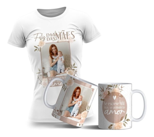 Artes Caneca E Camiseta Floral Dia Das Mães Editáveis Corel