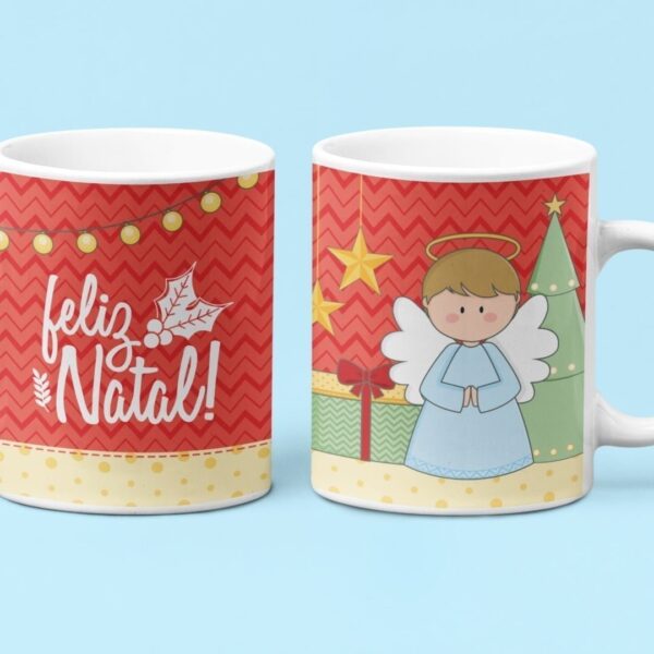 Artes Caneca Natal Feliz Tons Delicados Arquivos Em Jpg