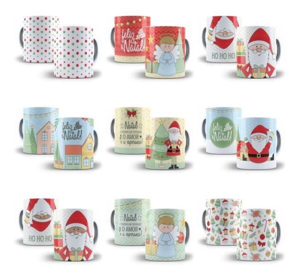 Artes Caneca Natal Feliz Tons Delicados Arquivos Em Jpg