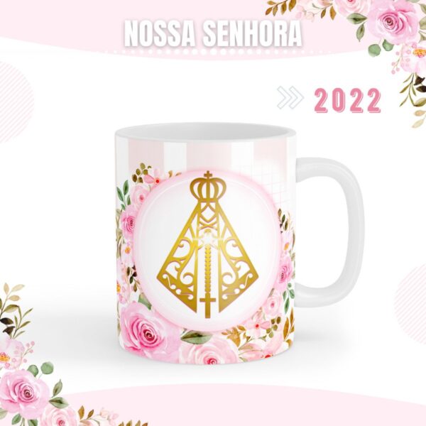 Artes Caneca Nossa Senhora Aparecida - Arquivo Digital - Imagem 4