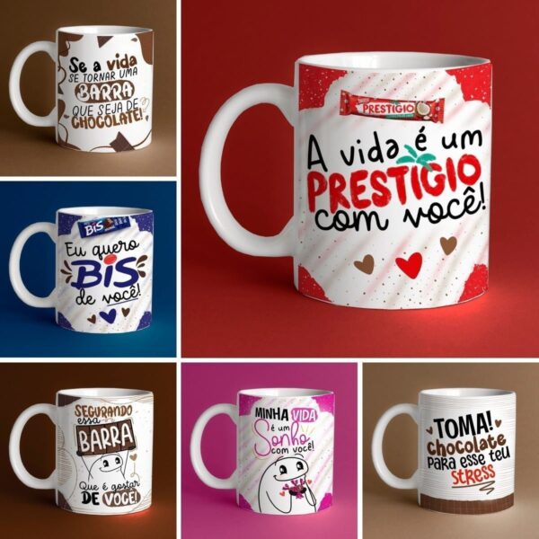 Artes Caneca Páscoa Flork Frases Engraçadas Chocolate