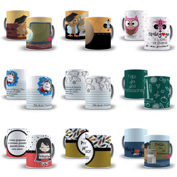Artes Caneca Professores Editável Em Corel