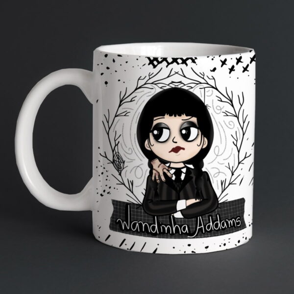 Artes Caneca Wandinha Família Addams Halloween Pdf E Png